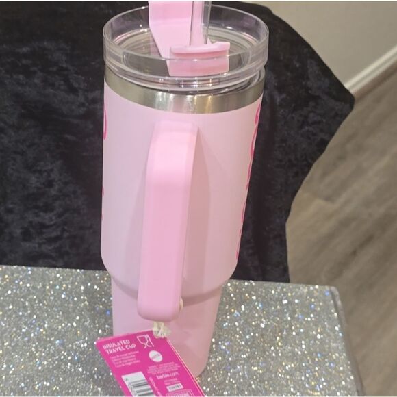 Barbie 40oz. XL Logo Insulated Travel Mug w/Straw - Picture 11 of 12